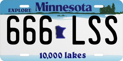 MN license plate 666LSS