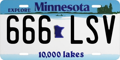 MN license plate 666LSV