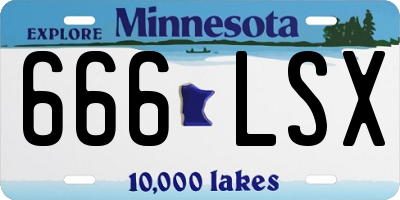 MN license plate 666LSX