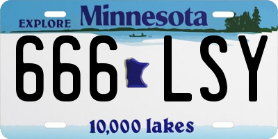 MN license plate 666LSY