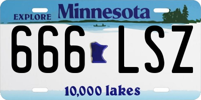 MN license plate 666LSZ