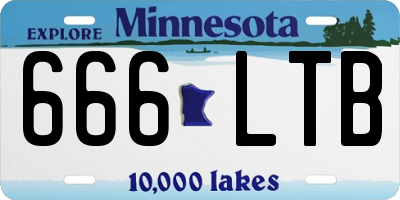 MN license plate 666LTB