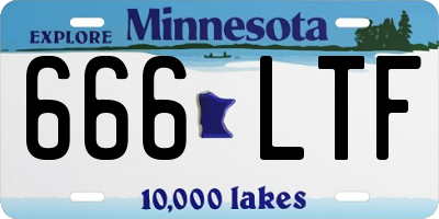 MN license plate 666LTF