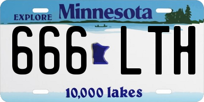 MN license plate 666LTH