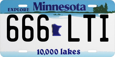 MN license plate 666LTI