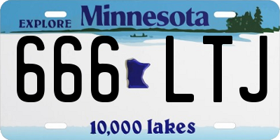 MN license plate 666LTJ