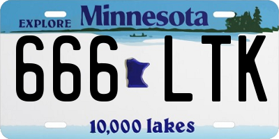 MN license plate 666LTK