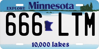 MN license plate 666LTM