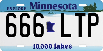 MN license plate 666LTP
