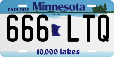 MN license plate 666LTQ
