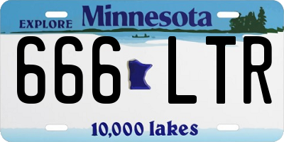 MN license plate 666LTR