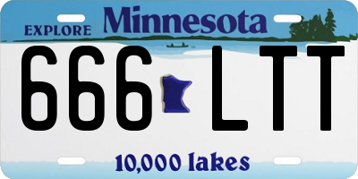 MN license plate 666LTT