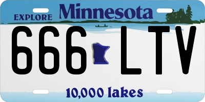 MN license plate 666LTV