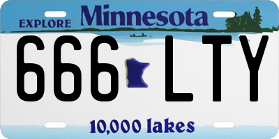 MN license plate 666LTY