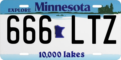 MN license plate 666LTZ