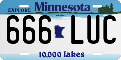 MN license plate 666LUC