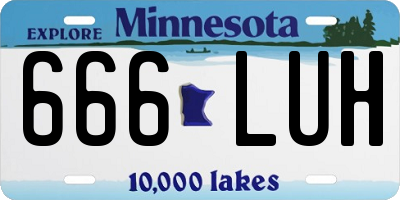 MN license plate 666LUH