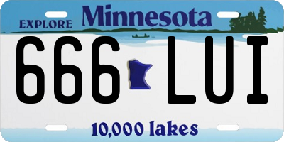 MN license plate 666LUI