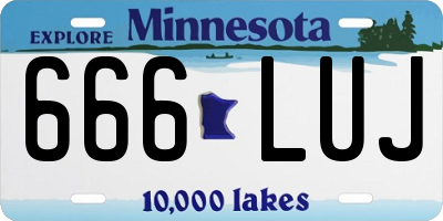 MN license plate 666LUJ