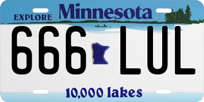 MN license plate 666LUL