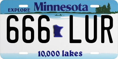 MN license plate 666LUR