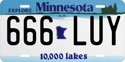 MN license plate 666LUY