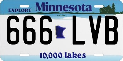 MN license plate 666LVB