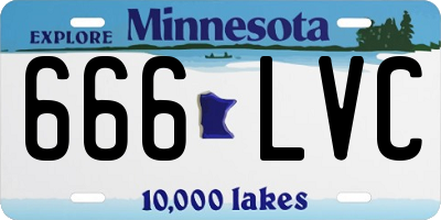 MN license plate 666LVC