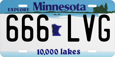 MN license plate 666LVG