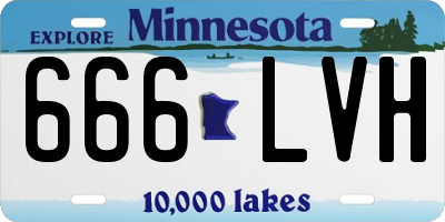 MN license plate 666LVH