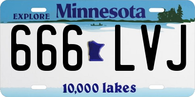 MN license plate 666LVJ