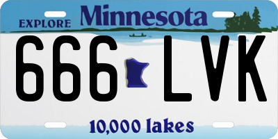 MN license plate 666LVK