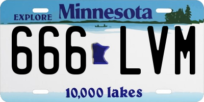 MN license plate 666LVM