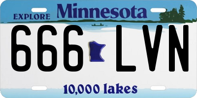 MN license plate 666LVN