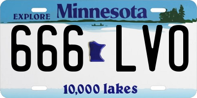 MN license plate 666LVO