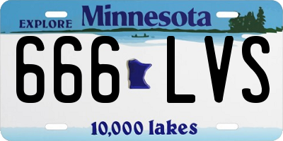 MN license plate 666LVS