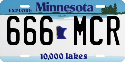 MN license plate 666MCR