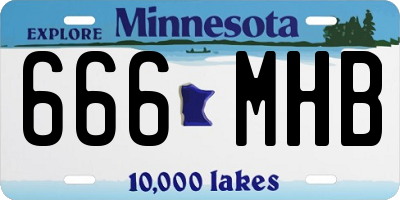 MN license plate 666MHB