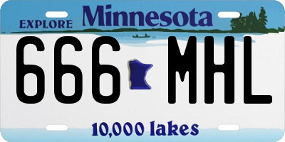 MN license plate 666MHL