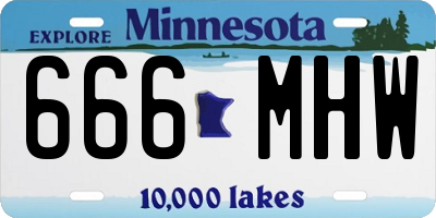 MN license plate 666MHW
