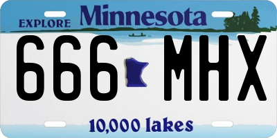 MN license plate 666MHX
