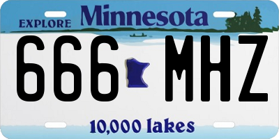 MN license plate 666MHZ