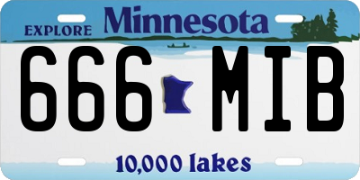 MN license plate 666MIB