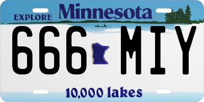 MN license plate 666MIY