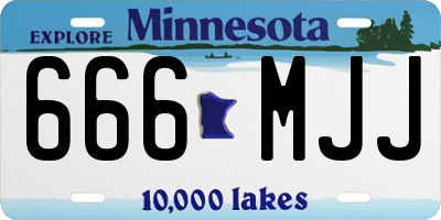 MN license plate 666MJJ