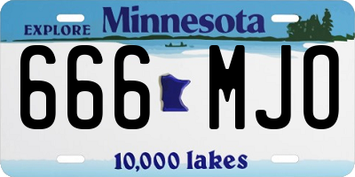 MN license plate 666MJO