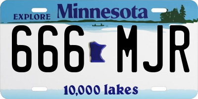 MN license plate 666MJR