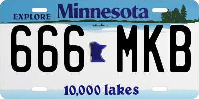MN license plate 666MKB