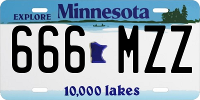 MN license plate 666MZZ