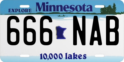 MN license plate 666NAB